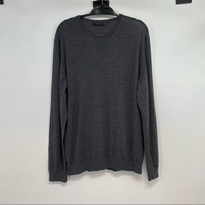 Z Zegna 100% Lana Wool Crew Neck Sweater Gray/Green Men’s size XXL